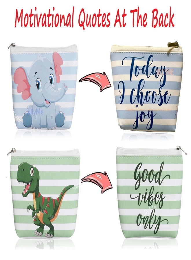 سيلي مي ٦ قطع من حقائب المكياج الصغيرة بتصميم حيوانات لطيفة، حقيبة جيب للعملات المعدنية، حقيبة مستحضرات تجميل، منظم سفر لأحمر الشفاه والمجوهرات وسماعات الأذن - هدايا تذكارية لحفلات أعياد ميلاد الأطفال - Image 2